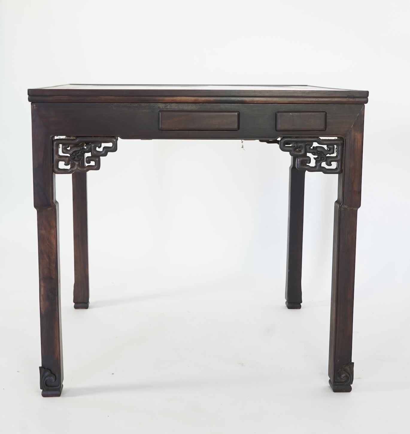 A Chinese hongmu square mahjong table, early 20th century